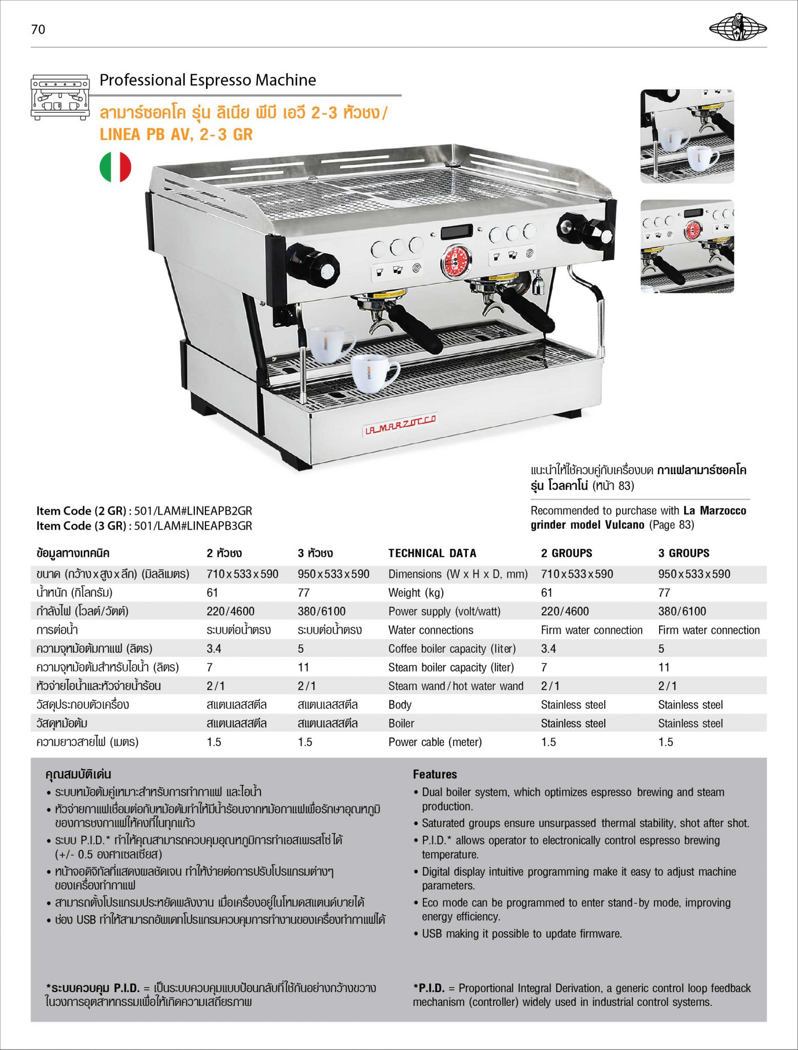 LA MARZOCCO LINEA PB AV Boncafe Thailand