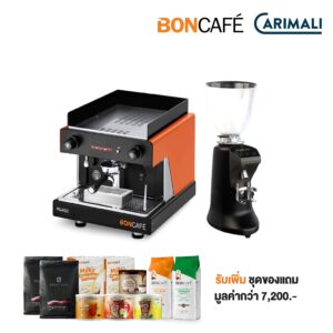 เซ็ตเปิดร้านขนาดกลาง-ใหญ่ เครื่องทำกาแฟ บอนกาแฟ ปีกาโซ่ 1 หัว+ เครื่องบดกาแฟ คาริมาลี่ รุ่น X021