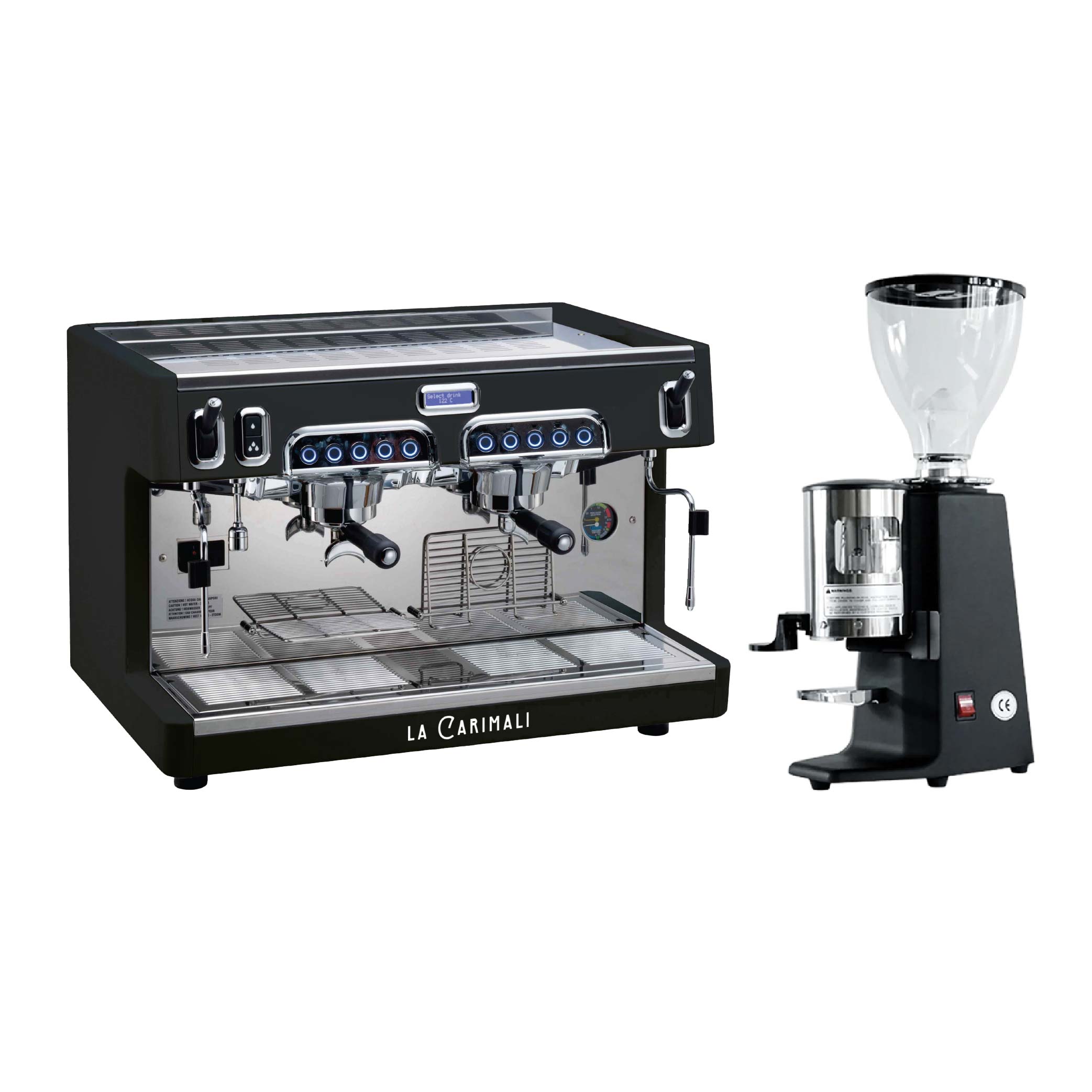 Promotion :  เครื่องทำกาแฟคาริมาลี่ รุ่น เซนโต้  2 หัวชง + เครื่องบดกาแฟ คาริมาลี่ รุ่น X010