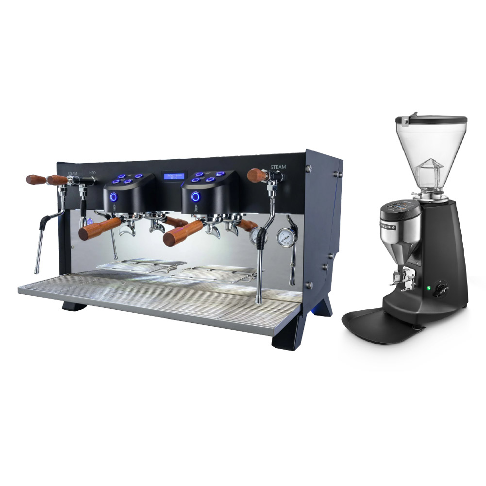 Promotion: เครื่องชงกาแฟคาริมาลี่ โกลว์ 2 หัวชง สีดำ + เครื่องบดกาแฟ แมสเซอร์ รุ่น Super Jolly V Up Electronic